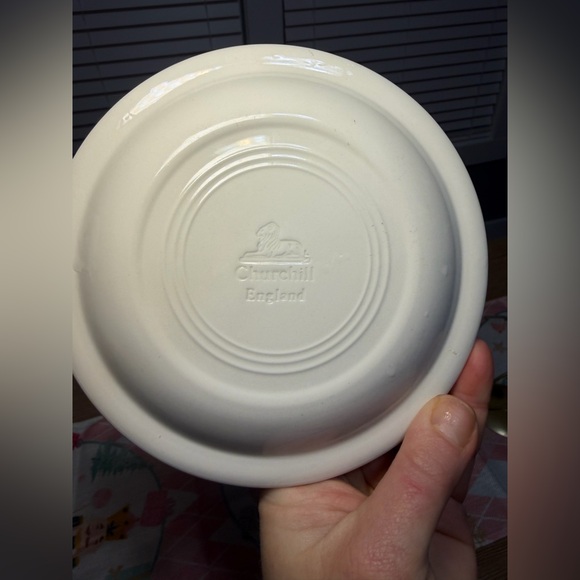 VTG 70’s Churchill England  "Pink Shades" ironstone flat cup and saucer set - Picture 5 of 5